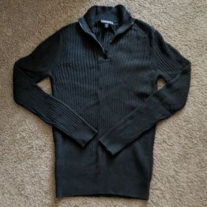 Express Men's 3/4 Zipper Ribbed Sweater